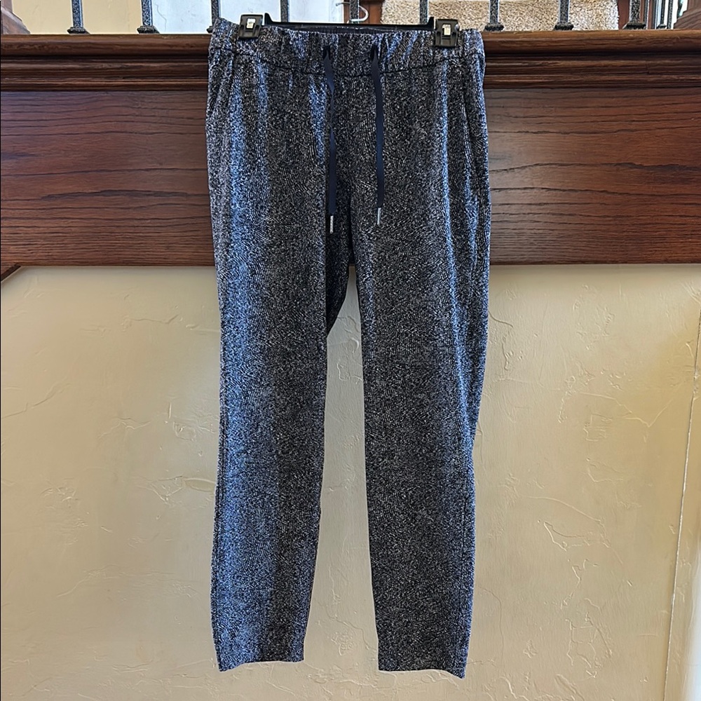 Gray Jogger Sweatpants with Elastic Waistband and Tapered Legs